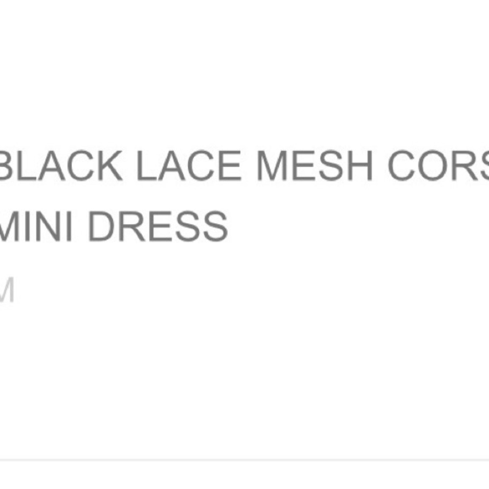 Black Lace Mesh Corset Mini Dress